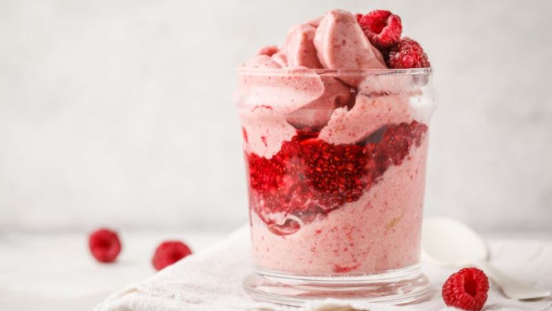 Banana-Raspberry Soft Serve